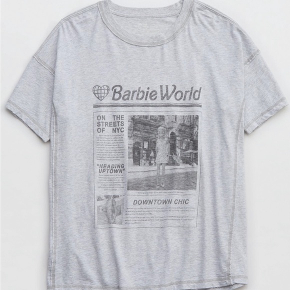 aerie Tops - Aerie Barbie Oversized Graphic T Shirt
